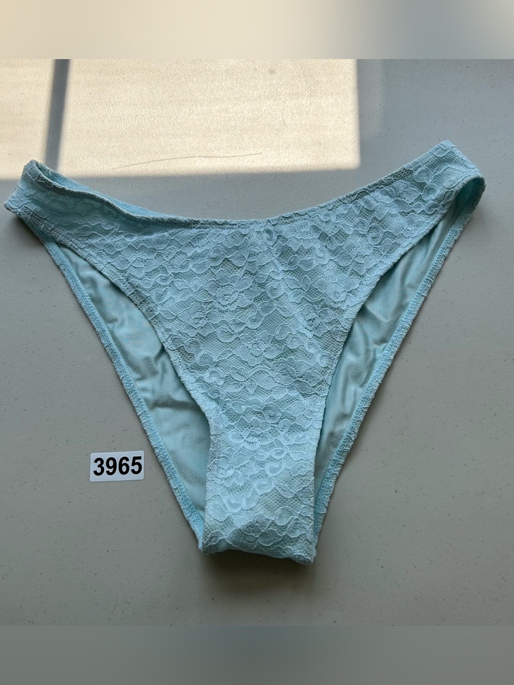 Samiol Bikini Bottom Large Aqua Lace